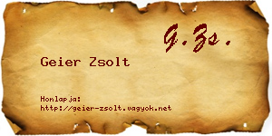 Geier Zsolt névjegykártya